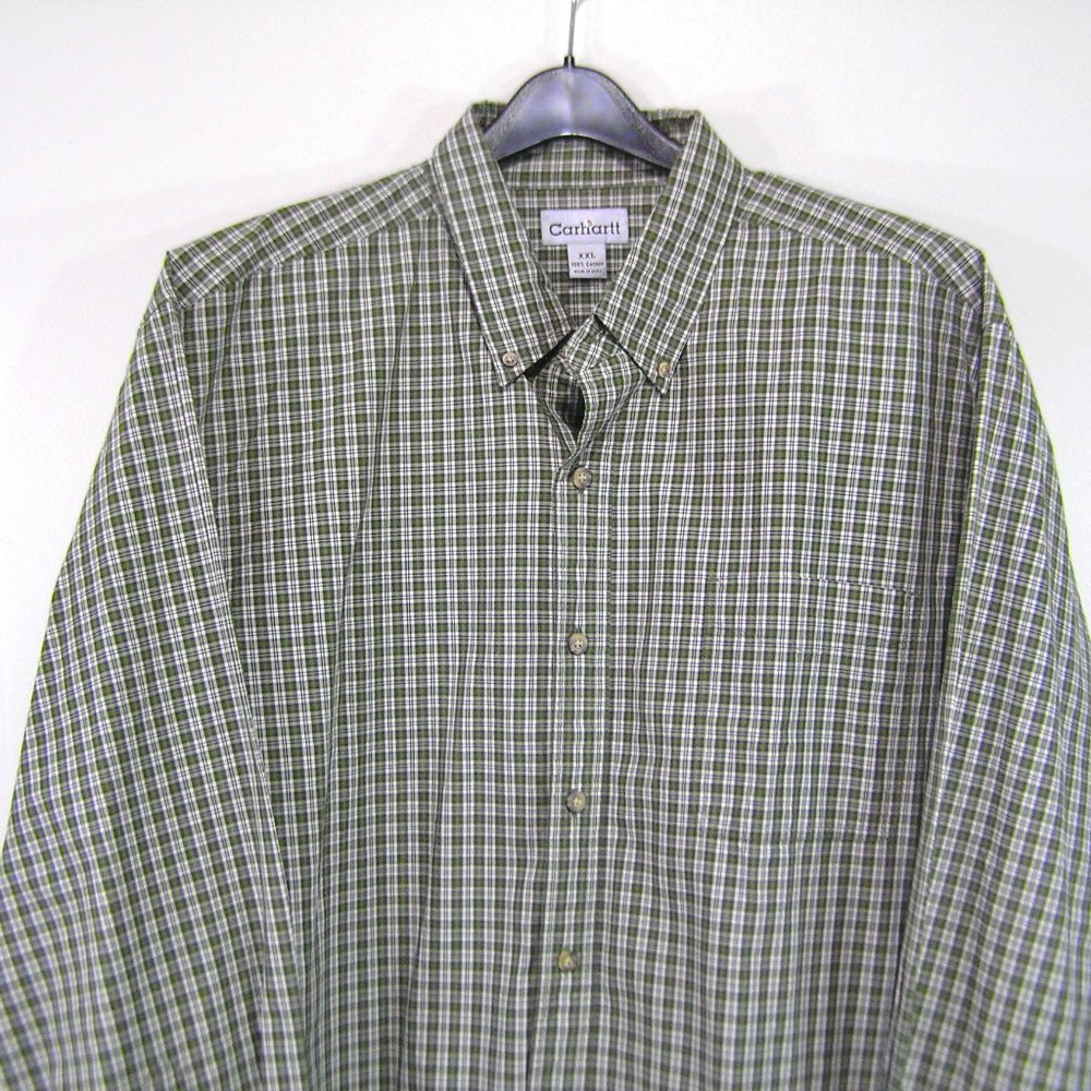 CARHARTT SIZE XXL LONG SLEEVE SHIRT GREEN